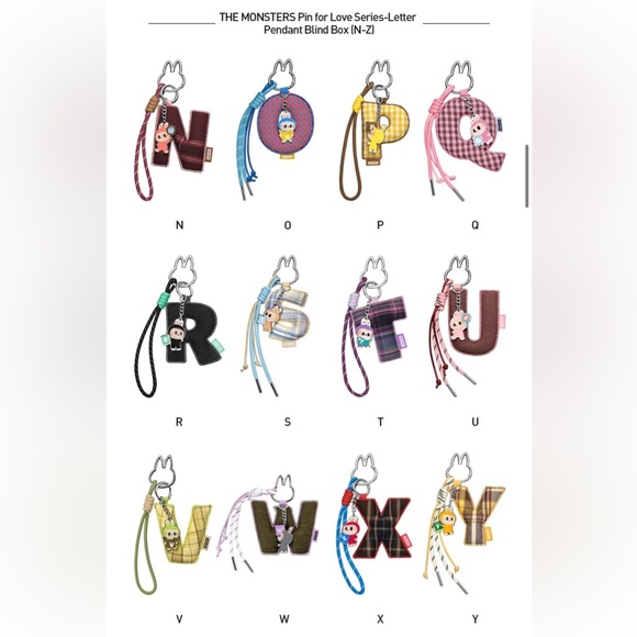 Popmart Labubu Pin For Love Letter Pendants - Picture 6 of 11